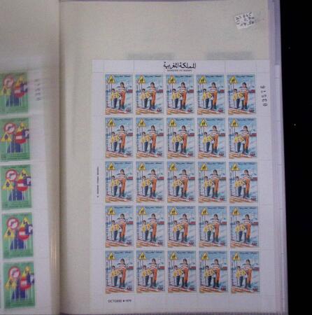 1972-1982, +100 complete mnh sheets of MOROCCO showing