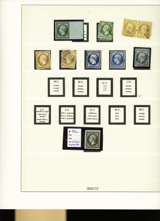 1853-1840, Collection de timbres neufs de France en