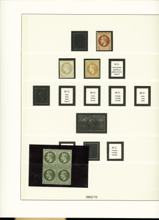 1853-1840, Collection de timbres neufs de France en
