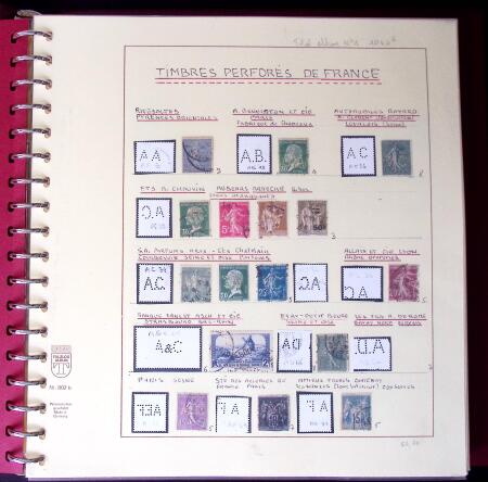 1900-1940, Collection de centaines de PERFORES de France