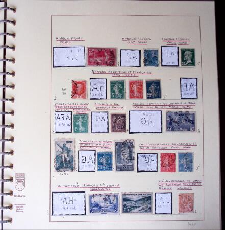 1900-1940, Collection de centaines de PERFORES de France