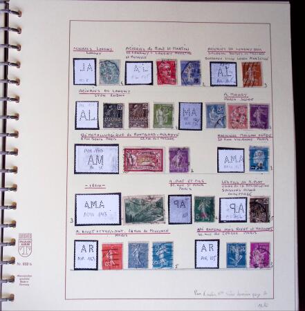 1900-1940, Collection de centaines de PERFORES de France