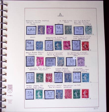 1900-1940, Collection de centaines de PERFORES de France