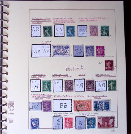 1900-1940, Collection de centaines de PERFORES de France