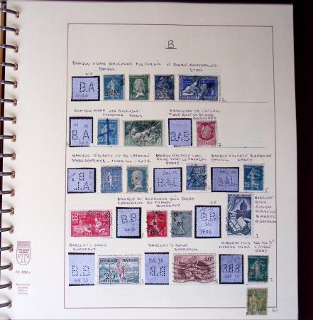 1900-1940, Collection de centaines de PERFORES de France