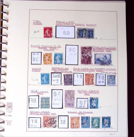1900-1940, Collection de centaines de PERFORES de France