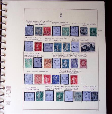 1900-1940, Collection de centaines de PERFORES de France