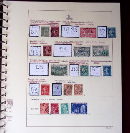 1900-1940, Collection de centaines de PERFORES de France