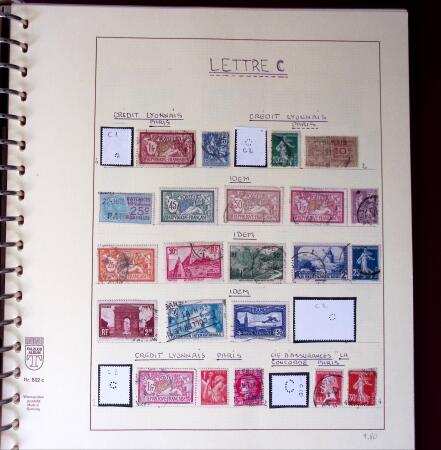 1900-1940, Collection de centaines de PERFORES de France