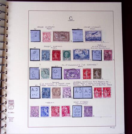 1900-1940, Collection de centaines de PERFORES de France