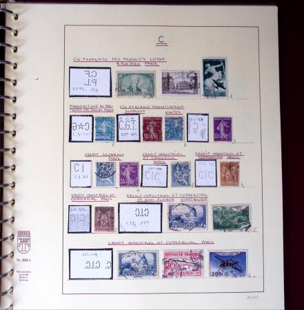 1900-1940, Collection de centaines de PERFORES de France