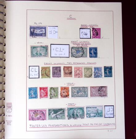 1900-1940, Collection de centaines de PERFORES de France