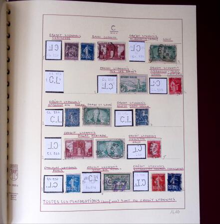 1900-1940, Collection de centaines de PERFORES de France