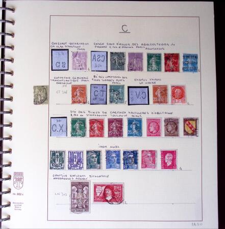 1900-1940, Collection de centaines de PERFORES de France