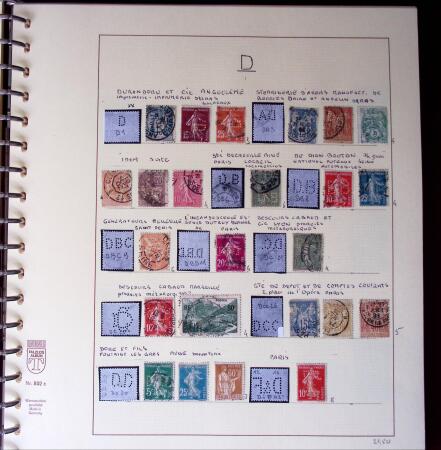 1900-1940, Collection de centaines de PERFORES de France