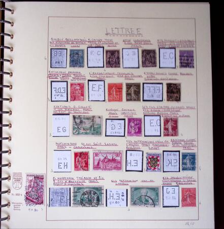 1900-1940, Collection de centaines de PERFORES de France