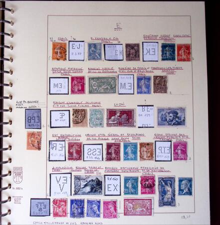 1900-1940, Collection de centaines de PERFORES de France