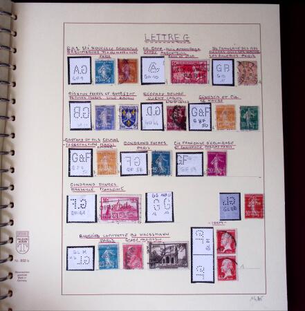 1900-1940, Collection de centaines de PERFORES de France