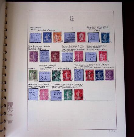 1900-1940, Collection de centaines de PERFORES de France
