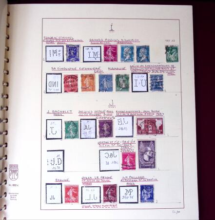 1900-1940, Collection de centaines de PERFORES de France