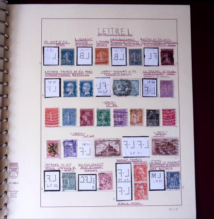 1900-1940, Collection de centaines de PERFORES de France