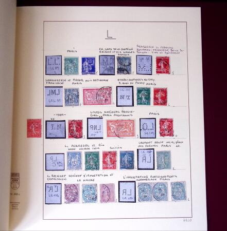1900-1940, Collection de centaines de PERFORES de France