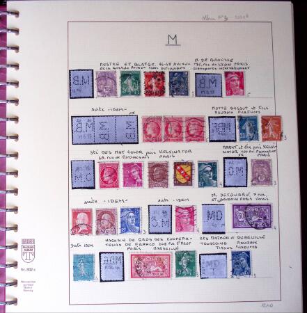 1900-1940, Collection de centaines de PERFORES de France