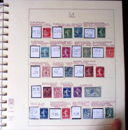 1900-1940, Collection de centaines de PERFORES de France