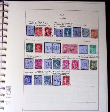 1900-1940, Collection de centaines de PERFORES de France