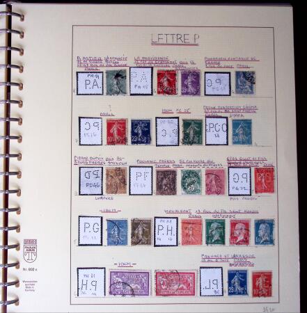 1900-1940, Collection de centaines de PERFORES de France