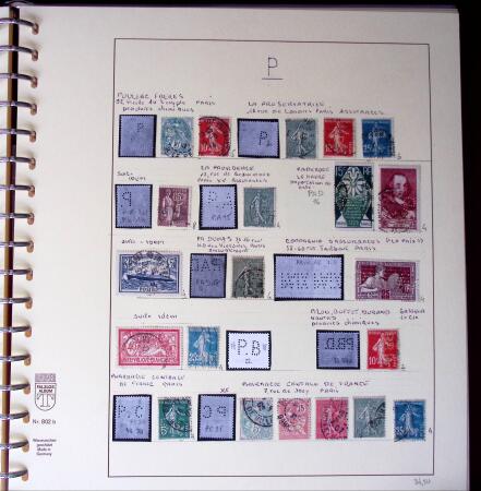 1900-1940, Collection de centaines de PERFORES de France