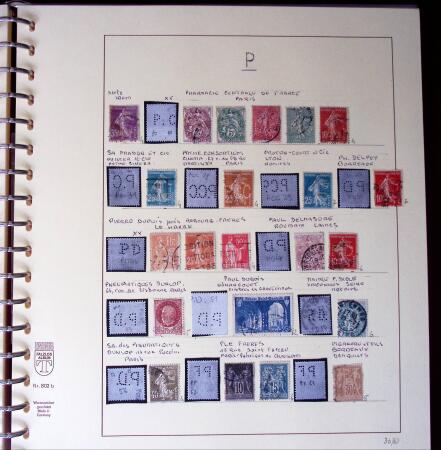 1900-1940, Collection de centaines de PERFORES de France