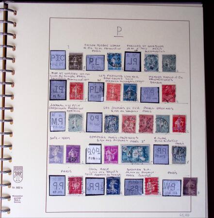 1900-1940, Collection de centaines de PERFORES de France