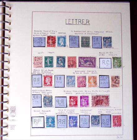 1900-1940, Collection de centaines de PERFORES de France