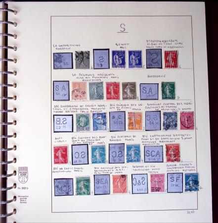 1900-1940, Collection de centaines de PERFORES de France