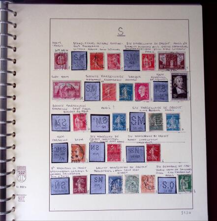 1900-1940, Collection de centaines de PERFORES de France