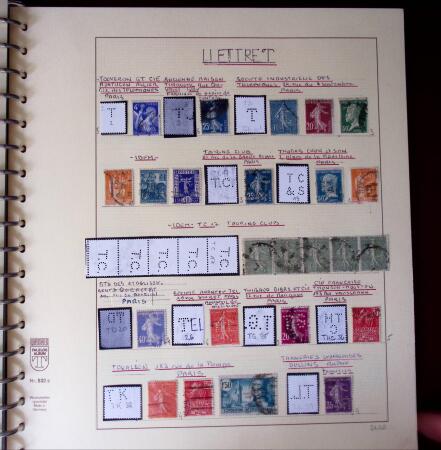 1900-1940, Collection de centaines de PERFORES de France