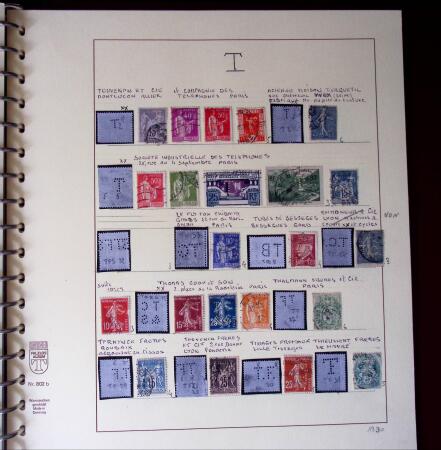 1900-1940, Collection de centaines de PERFORES de France
