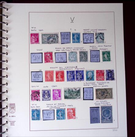 1900-1940, Collection de centaines de PERFORES de France