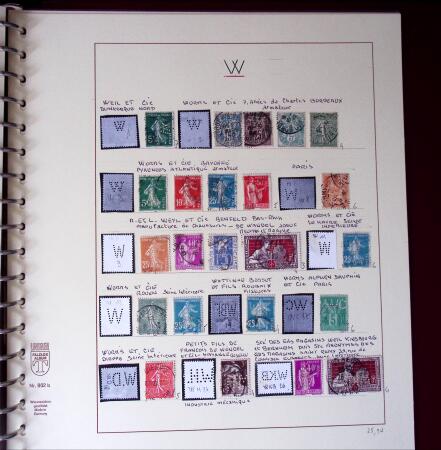 1900-1940, Collection de centaines de PERFORES de France