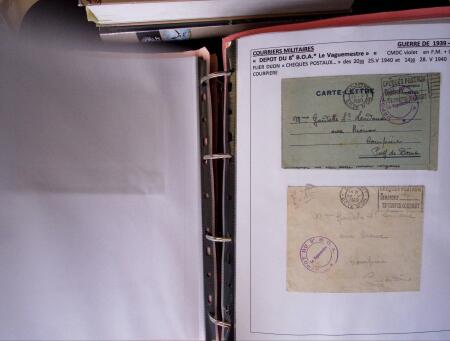 1939-1945, Collection de lettres sur la Guerre montées