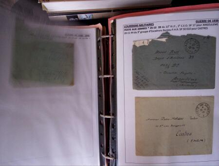 1939-1945, Collection de lettres sur la Guerre montées