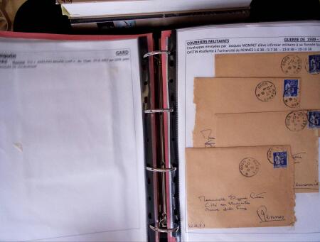 1939-1945, Collection de lettres sur la Guerre montées