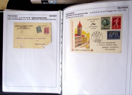 1886-1953, Collection de +190 lettres avec timbres