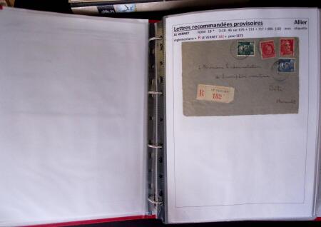 1945-1949, Collection de 128 lettres avec griffes de