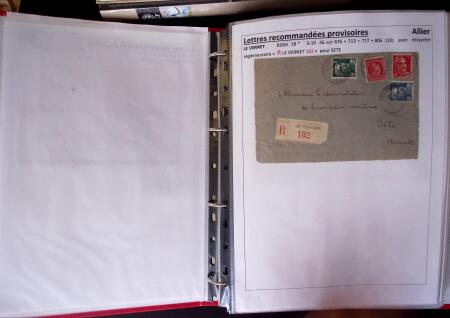 1945-1949, Collection de 128 lettres avec griffes de