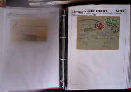 1945-1949, Collection de 128 lettres avec griffes de
