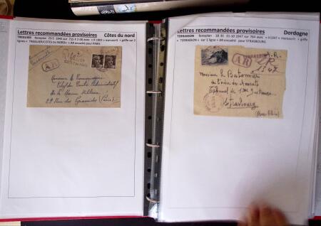 1945-1949, Collection de 128 lettres avec griffes de