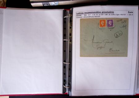 1945-1949, Collection de 128 lettres avec griffes de