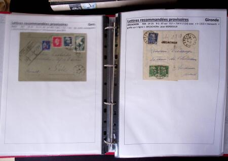 1945-1949, Collection de 128 lettres avec griffes de